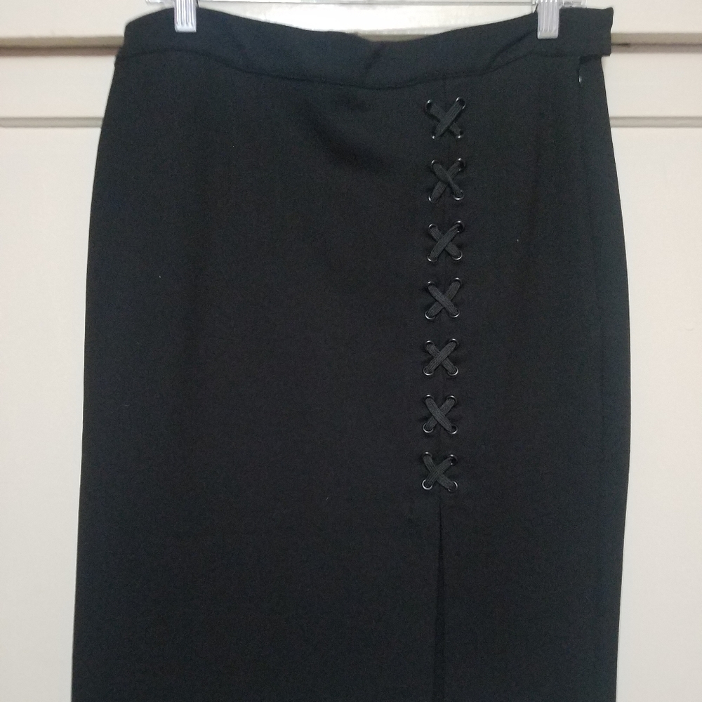 Side Lace Up Pencil Skirt